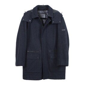 Calvin Klein Wool Blend Detachable Hood Coat